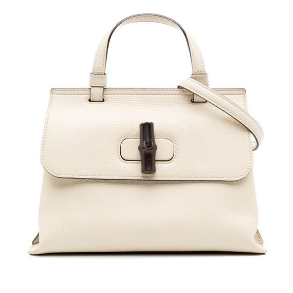 Pre-Loved Gucci Small Leather Bamboo Daily Satchel - Picture 1 of 12